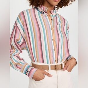 Xirena Jensen Shirt Embroidered Button Down Top